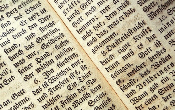 Buchseite mit altdeutschem Text