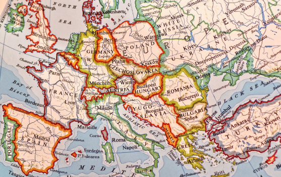 mapa de los principales países europeos