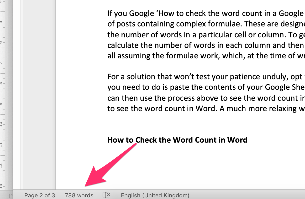 word count in word for mac